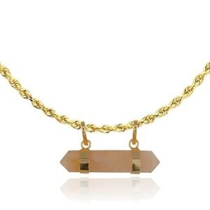 Light-Coded Yellow Aventurine – Double Terminated Pendant For Shining Luck